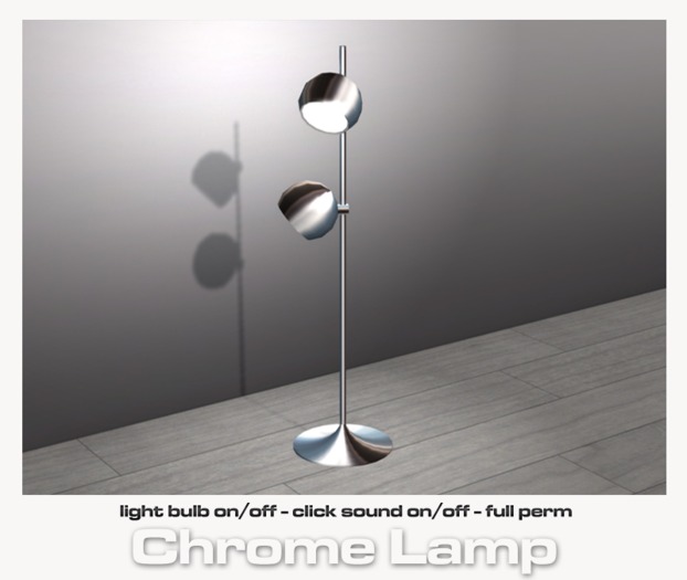 Mesh Chrome Floor Lamp - Full Perm -