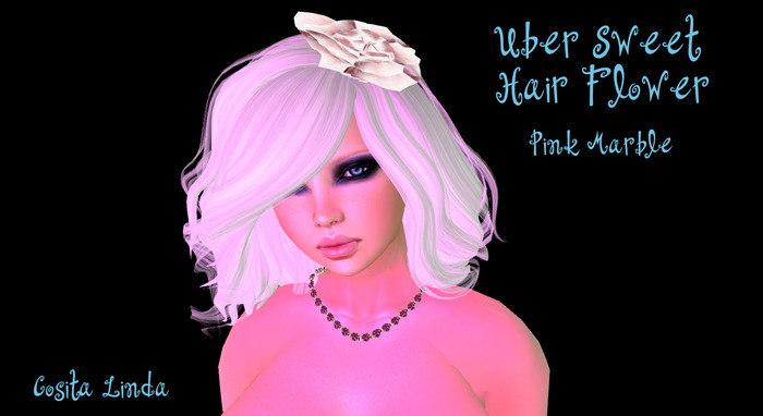 Cosita Linda - Uber Sweet Pink Marble Hair Flower