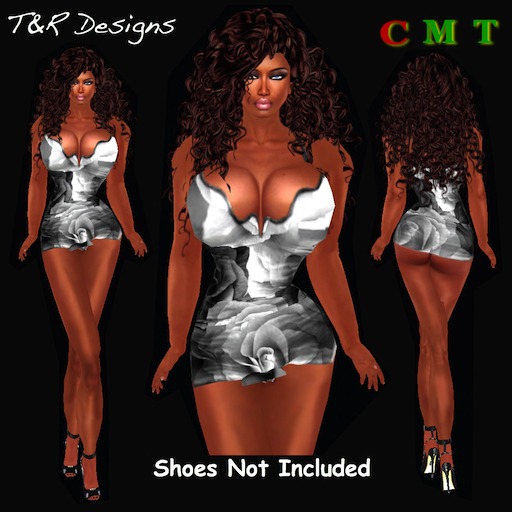 T&R Designs Black Rose Dress Mini (new)