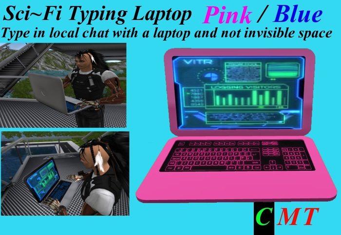 Sci~Fi Typing Laptop Overide Pink / Blue (Boxed)