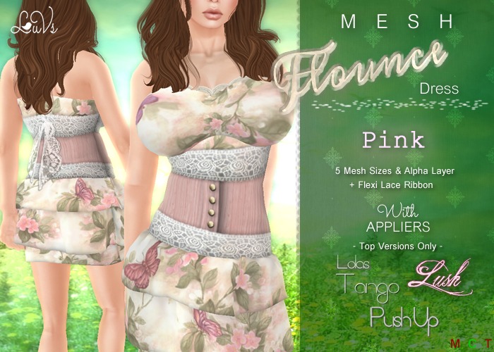 [LuVs] Flounce Dress Pink + Tango Pushup Lush Appliers