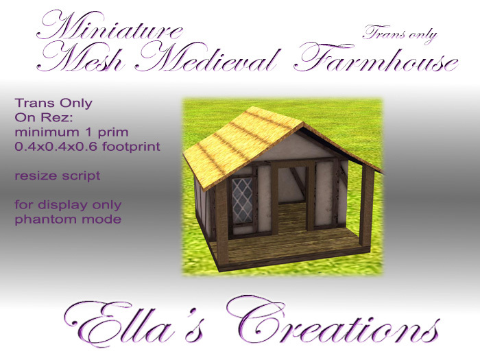 EC Miniature Medieval farmhouse