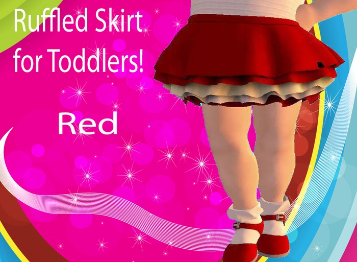 ~TM~ Toddler Skirt Red Ruffled