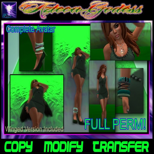 Azteca Godess ~ Complete Avatar Includes Optional Wings