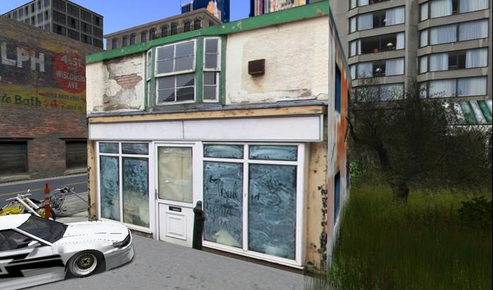 #179 -2 Story Abandoned Office Building -1 Prim Building by Kushinator