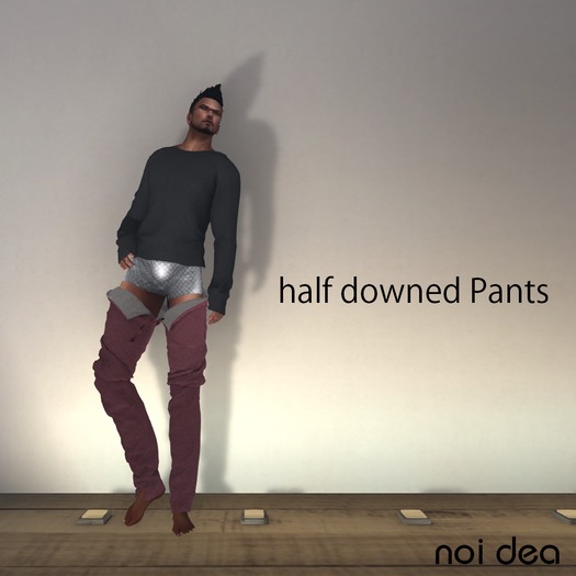 +noidea+halfDownedPants_Salmon