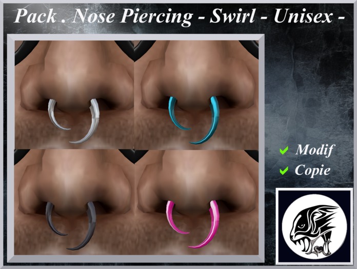 Pack . Nose Piercing - Swirl - Unisex - 