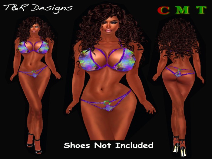 T&R Designs Purple Mix Ring Bikini