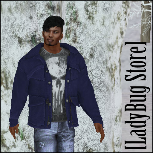 [LadyBug Store] Blue Jacket w Tshirt