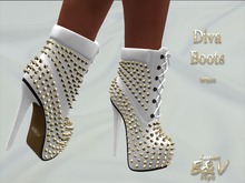 B&V-Diva Boots White