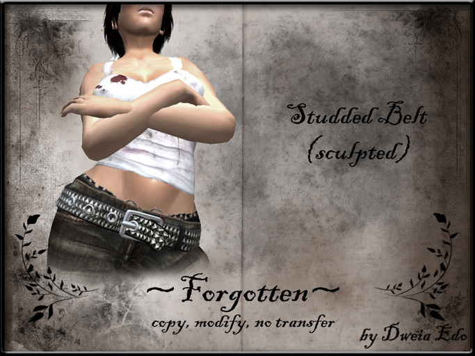 ~Forgotten~ Studded Belt sculpted SALE 50% OFF