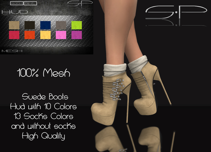 .:SP:. MESH Boots Suede w/HUD