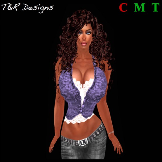 T&R Designs Lace Purple Vest Correct  (new)