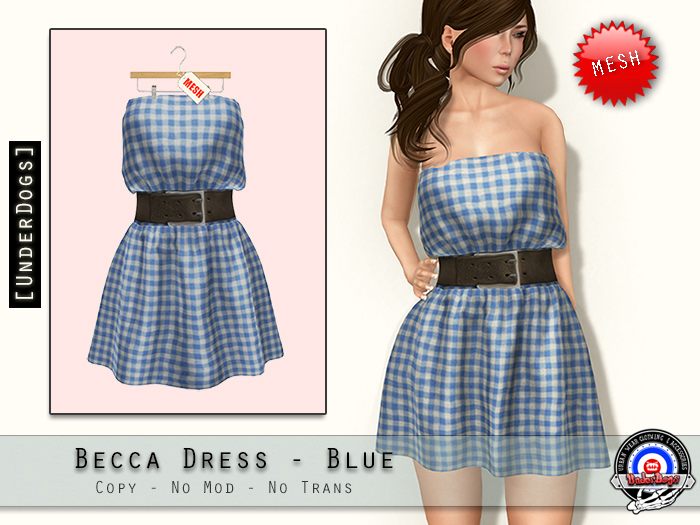 [UnderDogs] - Becca Dress - Blue - Mesh 