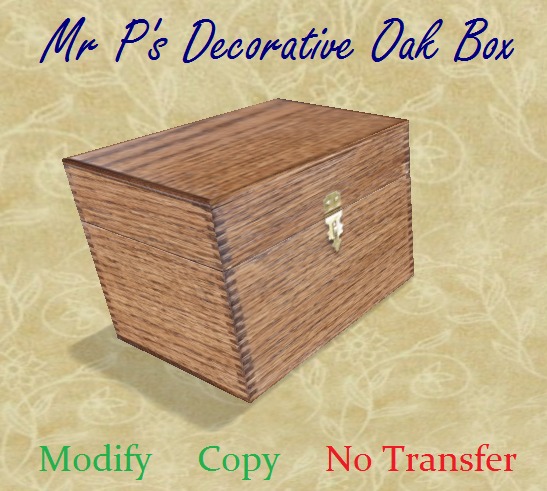 "Mr P's Decorative Oak Box"