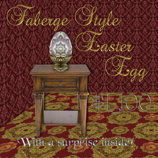 Faberge style egg 3 with surprise inside