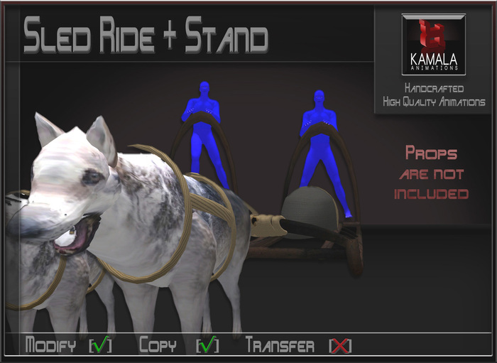 Vehicles *Sled Ride + Stand* Copyable Poseballs