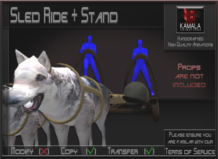 Vehicles *Sled Ride + Stand* Animations for Builders