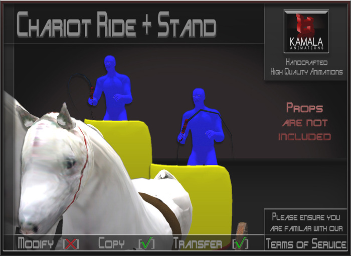 Vehicles *Chariot Ride + Stand* Animations for Builders