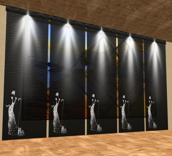 Texture trendy modern black curtains 4