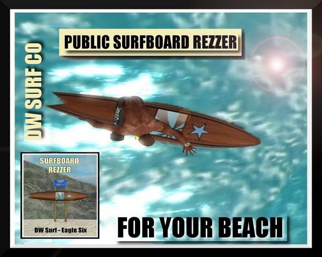 Public Surfboard Rezzer for your beach "Woody"