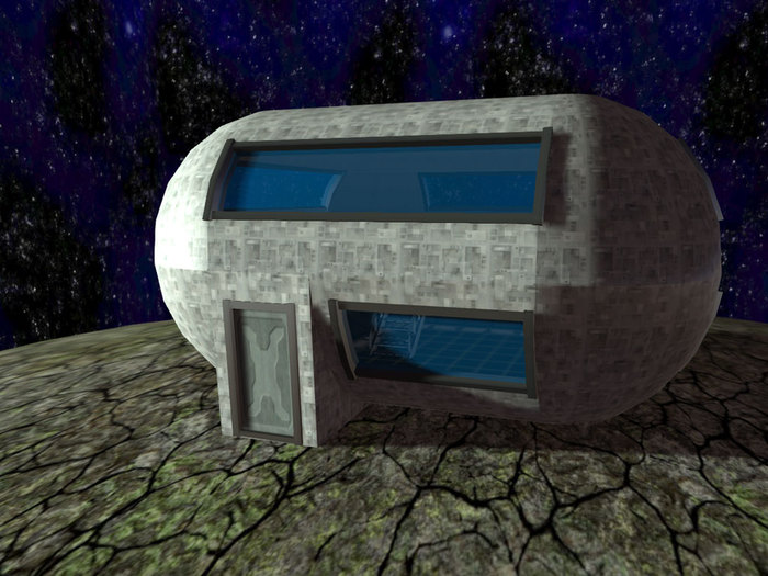 Rounded Cube SciFi House