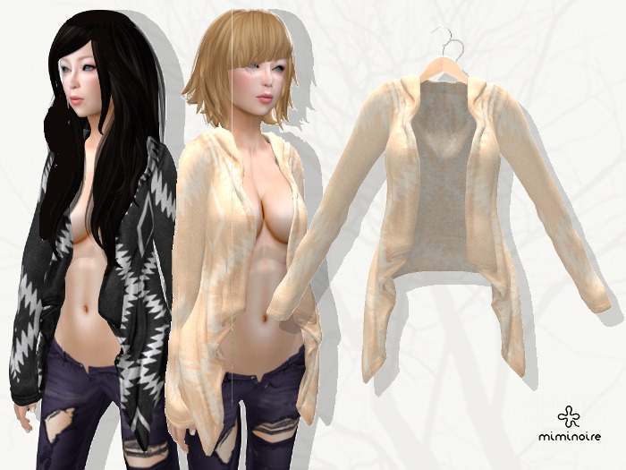 MIMI NOIRE::Wrap sweater [pink/purple]