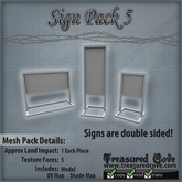 -TC- Sign Pack 5 Mesh 50% Discount!!