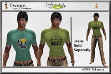 Tween Designs !!!........2 T-Shirt House Music Teal/Green