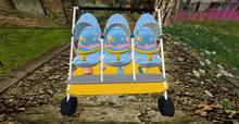 Baby carriage 3Tweens- withe blu