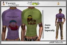 Tween Designs !!!.......2 T-Shirt Southpark purple/green