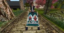 Baby carriage 2Tween- dark green&flowers