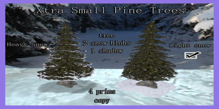 xtra small Lighty snowed pine tree