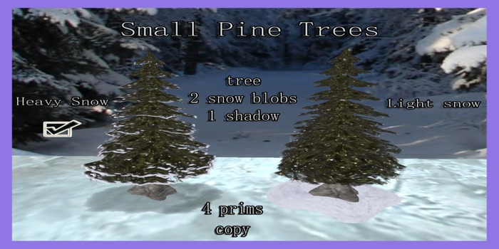 Small heavy snowed pine tree