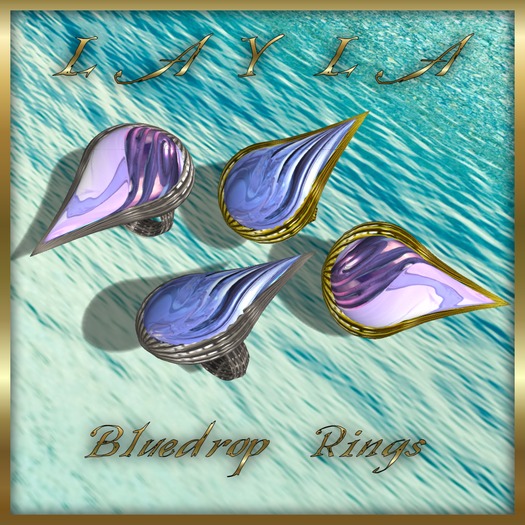 !!!Layla Bluedrop Ring (gold) cloudy sapphire bluedrops.ca