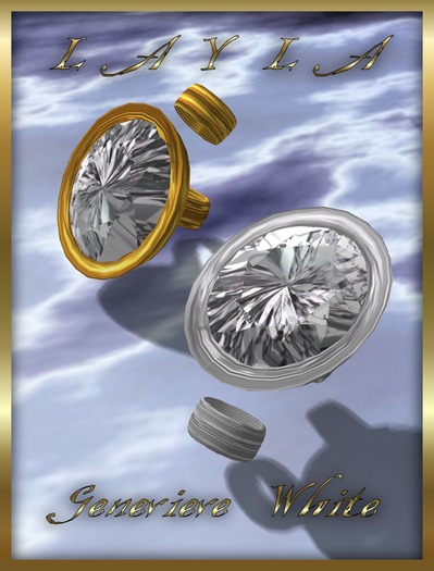LAYLA Genevieve White Topaz Gold & Silver Rings