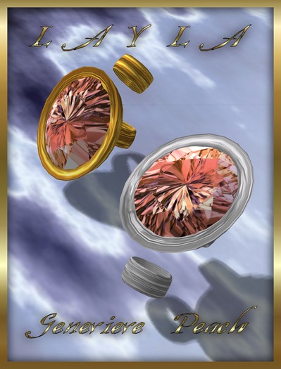 LAYLA Genevieve Peach Topaz Gold & Silver Rings