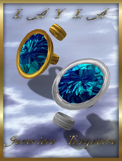 LAYLA Genevieve Turquoise Topaz Gold & Silver Rings