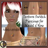 Piercing change texture jewels navel & nose