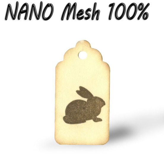 T-3D Creations [Bunny Cookie Tag - NANO -] MESH - Full Perm