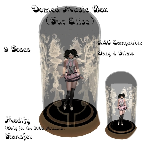 Second Life Marketplace Domed Music Box (Fur Elise)