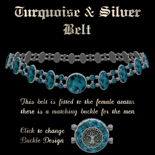 Ashira's Turquoise & Silver Belt