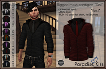 {Paradise Kiss} Keil-Rigged Mesh Cardigan-Red