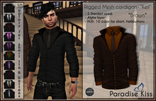 {Paradise Kiss} Keil-Rigged Mesh Cardigan-Brown