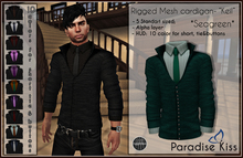 {Paradise Kiss} Keil-Rigged Mesh Cardigan-Seagreen