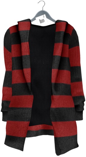 Orion - Cardigan(MESH) Red and Black