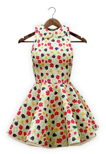 {mon tissu} Rokoray Dress (X X S/XS/S/M/L) ~ Tulips