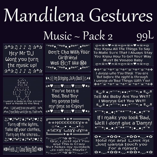 Mandilena Gestures ~ Music ~ Pack 2