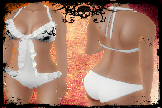 *MM* Tainted white Swimsuit mesh