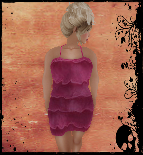 *MM* Halter Dress Pink Ruffles